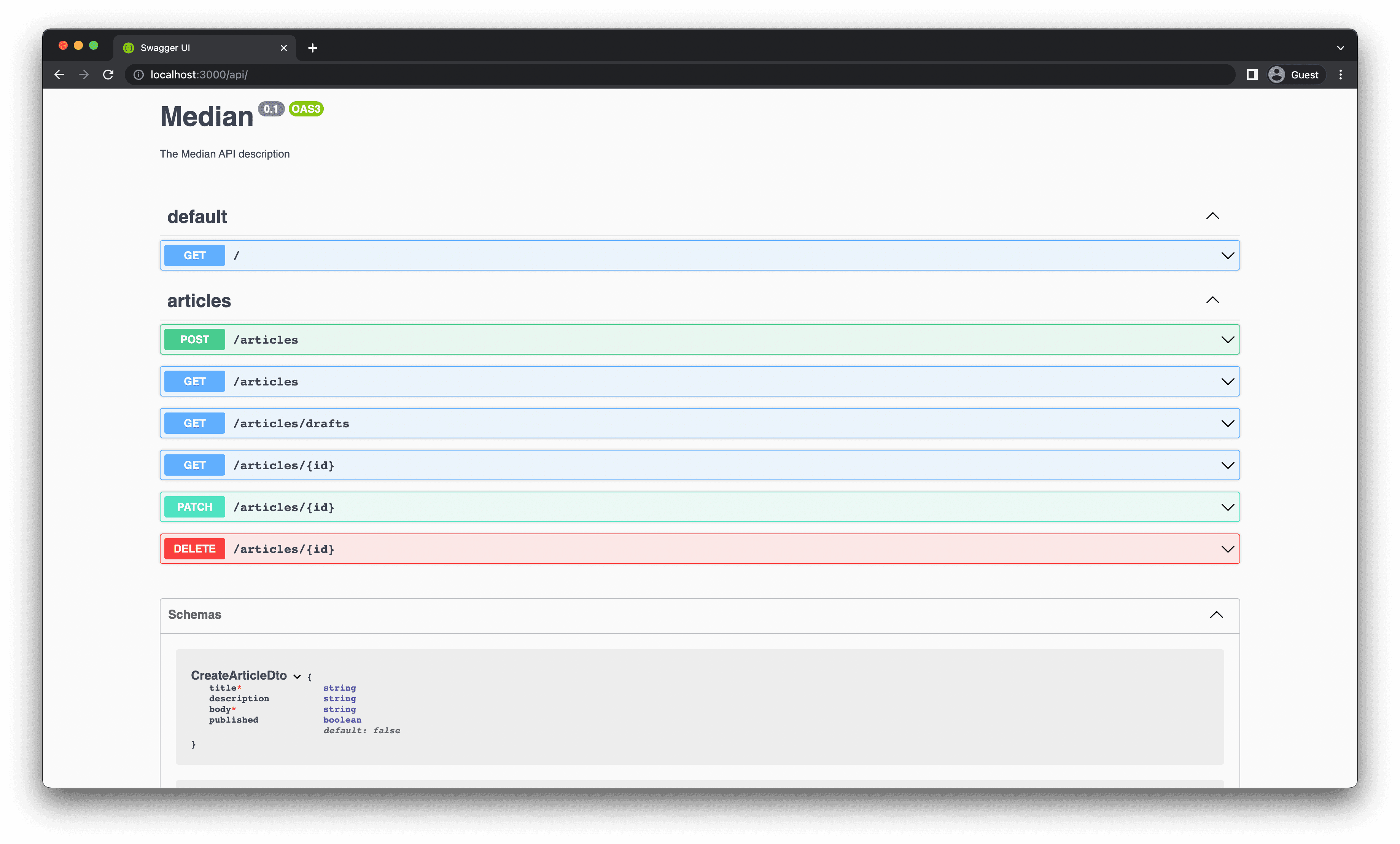 The final application