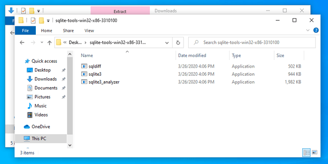 SQLite tools in folder SQLite tools in folder