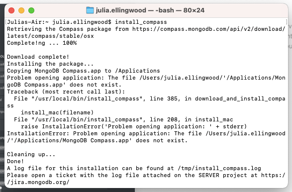 MongoDB install compass MongoDB install compass