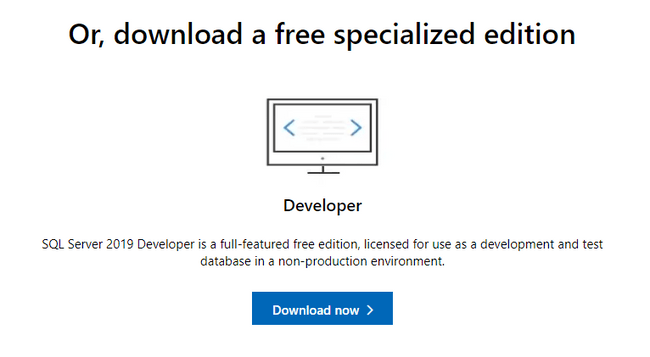 Download SQL Server Developer Edition Download SQL Server Developer Edition