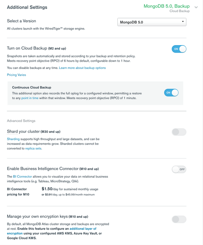 Additional Settings Additional Settings