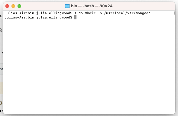 MongoDB create data directory MongoDB create data directory