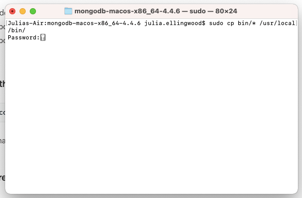 MongoDB copy executables MongoDB copy executables