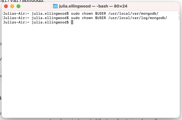 MongoDB reassign ownership MongoDB reassign ownership