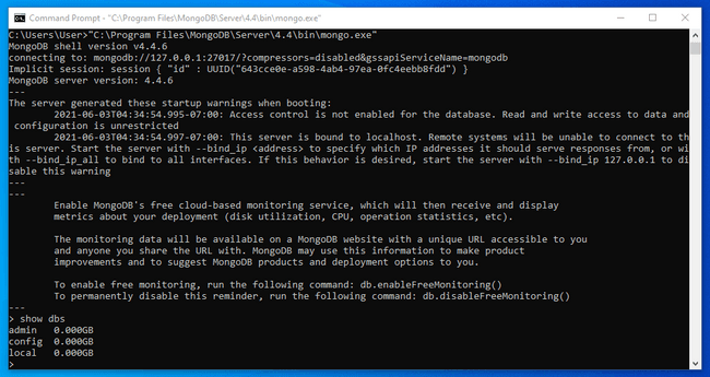 MongoDB show_dbs MongoDB show_dbs