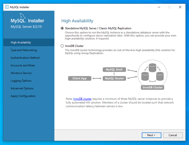 MySQL choose availability MySQL choose availability