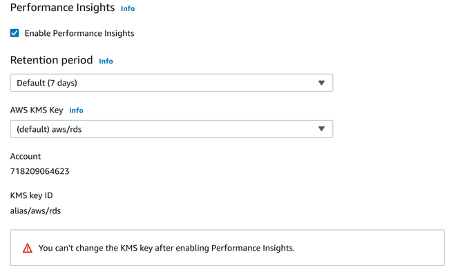 Configure performance insights Configure performance insights