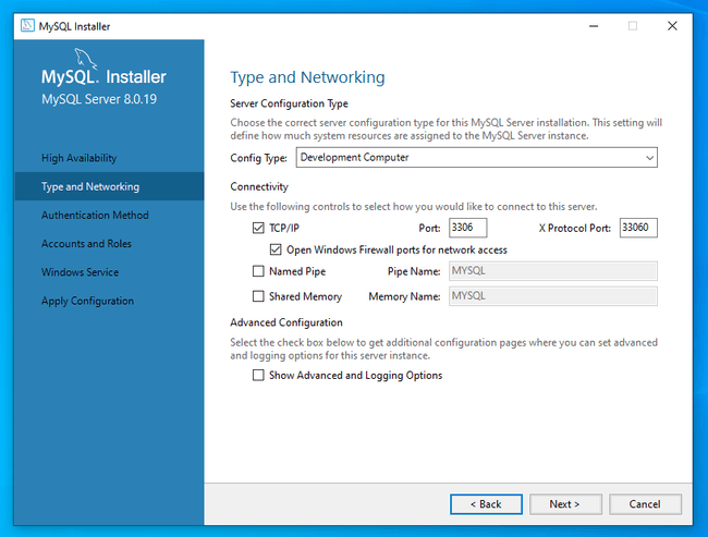MySQL machine type MySQL machine type